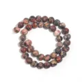 Natuursteen ronde kralen streng rode edelsteen halffabrikaat DIY sieraden accessoires - Rode Luipaardhuid Ronde Kralen Streng (Artikel: T5036) / 10mm (ongeveer 38 stuks)
