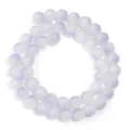 Lila weiße Farbverlauf Glasperlen runde lose Perlen für DIY Schmuck Armband Halskette Zubehör - Violett Weiß