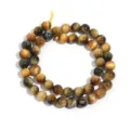 Natural Yellow Dream Tiger Eye Stone Loose Beads DIY Jewelry Making Round Gemstone - Dreamy Tiger Eye (Color varies by batch) / 8mm (Aperture approx. 1.2mm)