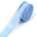 Nastro arricciato azzurro chiaro per cucito, confezione regalo e accessori per capelli. - Nastro con Bordo a Volant / 2,5 CM di Larghezza / Celeste