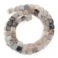 Square dragon vein agate stone beads for jewelry making and DIY accessories strand. - 8mm Square Beads (Approx. 46 Pcs/Pack) / Black and White