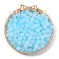 Blaue Glasrundperlen lose Perlen fuer DIY handgemachte Armbhaender Halsketten Schmuckzubehoer. - Blau