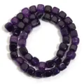 Purple cube dragon vein agate beads strand for DIY jewelry making and necklace crafting. - 8mm Square Beads (Approx. 46 Pcs/Pack) / Purple