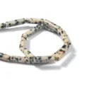 Naturstein Zylinder Perlen DIY Handgemachte Schmuckherstellung Armband Zubehoer Material - 4*13mm (Ca. 29 Stück) / Dalmatinerjaspis