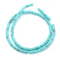 Blaue Türkis Röhren Perlen Zylinder Abstandsperlen für DIY Schmuckherstellung Armband Halskette - 4*13mm (Ca. 29 Stück) / Blauer Türkis