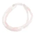 Natürliche Rosenquarz Röhren Perlen für DIY handgemachte Schmuck Armband Ketten Herstellung. - 4*13mm (Ca. 29 Stück) / Rosenquarz
