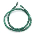 Grüne gestreifte Röhren Edelsteinperlen für DIY handgemachte Armbänder Halsketten Schmuck - 4*13mm (Ca. 29 Stück) / Malachit