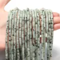 Natürliche grüne Edelstein Röhren Perlen für DIY handgemachte Schmuck Armbänder Ketten Basteln. - 4*13mm (Ca. 29 Stück) / Naturstein