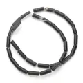 Natürliche Schwarze Achat Zylindrische Perlen Strang Röhre DIY Schmuckherstellung - 4*13mm (Ca. 29 Stück) / Schwarzer Achat