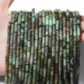 Naturstein Röhren Perlen lose Stränge für DIY Handgemachte Schmuck Armband Halskette - 4*13mm (Ca. 29 Stück) / Afrikanischer Kieferstein
