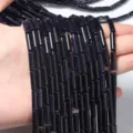 Dunkelblaue Sandstein zylindrische Perlen für DIY handgemachte Armband und Halskette. - 4*13mm (Ca. 29 Stück) / Blauer Sandstein