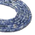 Natürliche blaue Steine zylindrische lose Perlen für DIY Schmuckherstellung Röhrenperlen. - 4*13mm (Ca. 29 Stück) / Alte blaue Ader