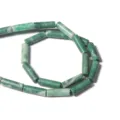 Grüne Jade zylindrische Perlen, natürlicher Edelstein Strang für DIY handgemachten Schmuck. - 4*13mm (Ca. 29 Stück) / Qinghai Jade