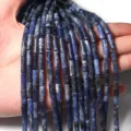 Naturstein blaue Röhren lose Perlen für DIY Handarbeit Armband Halskette Zubehör gemacht - 4*13mm (Ca. 29 Stück) / Blauer Sodalith