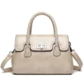 Élégante sac à main minimaliste pour femme, grand cabas bandoulière mode et tendance. - Blanc Cassé-1