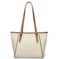Fashion commuter large capacity women tote bag, elegant style single shoulder crossbody bag. - White Floral
