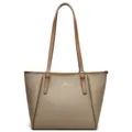 Stylish large capacity women tote bag elegant shoulder handbag premium commuting bag - Gray