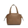 Brown Lichee Pattern Soft Leather Handbag Women Commuting Versatile Daily Shoulder Tote Bag - Dark Brown