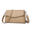 Stylish minimalist women crossbody bag, premium leather texture shoulder bag for daily use. - Maple Apricot