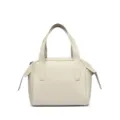 Borsa a Mano da Donna in Pelle Granulata Casual Lavoro Manico Morbido Bianco Elegante - Bianco Latte