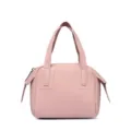 Borsa a mano in morbida pelle rosa con motivo litchi, elegante borsa da giorno variante. - Rosa chiaro