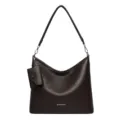 Minimalist brown hobo shoulder bag for women, large capacity casual daily commuting crossbody bag. - Dark Coffee