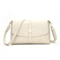 Elegant minimalist solid color casual women crossbody bag daily fashion shoulder bag - Off White