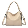 Casual chic women handbag PU leather top handle tote bag stylish shoulder bag new - Off White