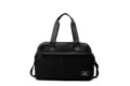 Black large capacity travel duffel bag for sports fitness and short trips with wet dry separation. - Expandable Dry & Wet Separation / Black