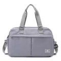 Grey large capacity travel duffel bag fitness gym sports shoulder handbag waterproof. - Expandable Dry & Wet Separation / Dynasty Grey