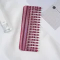 Acetate wide tooth hair comb with elegant marble pattern, anti-static daily styling tool. - 15# 11.8x4.6cm Purple Acetate Hair Comb