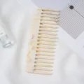 Acetate wide tooth hair comb with elegant marble pattern, anti-static daily hair styling tool. - 2# 11.8x4.6cm Yellow Acetate Hair Comb