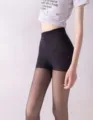 High waist black fake translucent fleece lined tights winter thermal warm leggings for women. - Bottoms / Thin Version 130g / Black