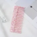 Pink marble pattern acetate wide tooth comb anti static hair styling tool for daily use - 10# 11.8*4.6cm Pink Acetate Hair Comb