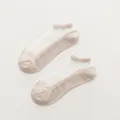 Spring summer crystal silk women socks solid shallow lolita boat socks sheer hosiery - One Size / Khaki
