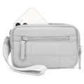 Gepolsterte Damen Handgelenktasche Mehrfache Tasche Tragbare Mini Münzbörse für Outdoor Sport. - Grau