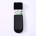 Schwarze Anti-Rutsch Baumwollsocken mit Rüschen und losem Bund für bequemen Alltag. - Einheitsgröße / Schwarz
