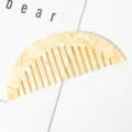 Peine para cabello de acetato diseño mármol semicírculo accesorio elegante mujer - Peine (#2) / Paquete de 16*6cm / Amarillo