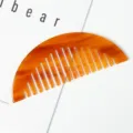 Peine de pelo de acetato ámbar de dientes anchos con diseño de mármol para estilismo. - Peine (#3) / Paquete de 16*6cm / Café