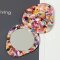 Portable cute colorful acetate makeup mirror detail view, compact rotating pocket mirror. - Mirror Diameter 5cm / 7# Multi-color
