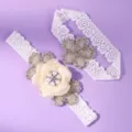 Elegant lace bridal garter set with pearls and rhinestones for wedding and party wear. - One Size / Banquet Gown Leg Garter(GS-J044S) / White