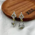 Vintage Tibetan Buddhist Dorje Vajra and Bell Charm Alloy Antique Silver DIY Pendant - Bell and Pestle Set / 36x14mm