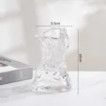 Vaso in vetro trasparente moderno e irregolare per decorazione tavola e fiori ufficio - Spessore Medio / Piccolo Trasparente