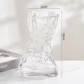 Vaso in vetro trasparente irregolare moderna decorazione da tavola floreale artistica - Spessore Medio / Grande Trasparente