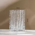 Transparent glacier glass vase, modern handmade decorative floral container for home decor. - Medium / Small Transparent