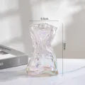 Vaso in vetro iridescente decorazione da tavola creativa stropicciata vaso moderno - Spessore Medio / Piccolo Colorato