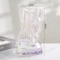Vaso in vetro iridescente creativo per decorazioni domestiche, elegante ornamento da tavolo. - Spessore Medio / Grande multicolore