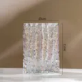 Handmade transparent glass glacier vase 15x21cm modern luxury home decor flower arrangement - Medium / Rainbow Small