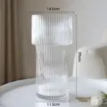 Vaso in vetro scanalato trasparente vaso a gradini moderno minimalista casa fiori - Vaso romano modello alto (immagine principale)