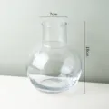 Transparent glass vase modern minimalist round flower pot for home table room decoration 18cm - Small Transparent